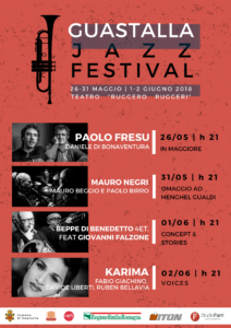 Guastalla Jazz 2018 con Paolo Fresu, Karima, Mauro Negri, Beppe Di Benedetto e Giovanni Falzone